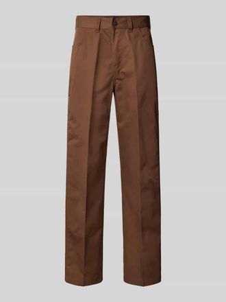 Dickies Loose Straight Fit Hose mit B&uuml;gelfalten in Dunkelbraun, Gr&ouml;&szlig;e 29