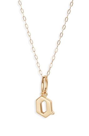 Miranda Frye Sophie Customized Initial Pendant Necklace in Gold - O at Nordstrom