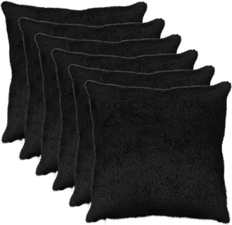 vidaXL Funda De Almohada 6 Uds. Heerlen Negro 55 X 55 Cm Vidaxl