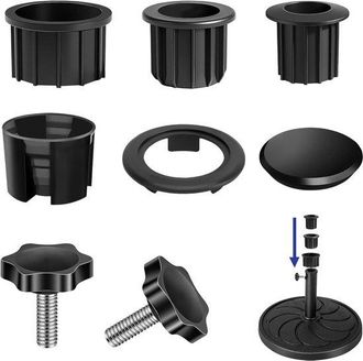 No Brand Juego De Accesorios De 7 Piezas Para Soportes De Sombrilla, Que Incluye Orificios De Montaje, Tornillos Y Tacos, Adecuado Para Soportes De Sombrillas 