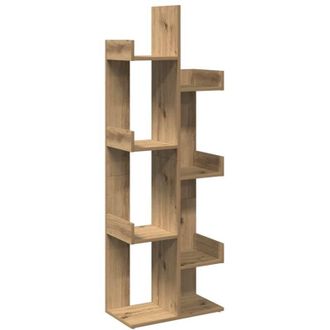 vidaXL Book Cabinet Artisan Oak 48x25.5x140 cm Engineered Wood Vidaxl