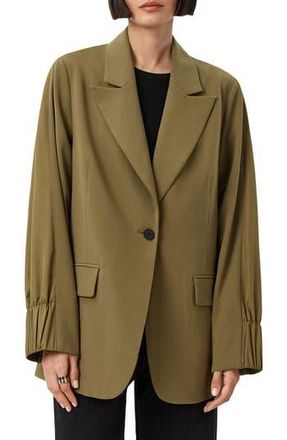AllSaints Alassett Oversize Blazer in Fango Green at Nordstrom Rack, Size 6