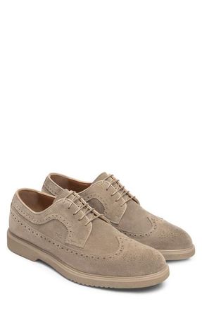 Nero Giardini Wingtip Derby in Taupe at Nordstrom, Size 10-10.5Us
