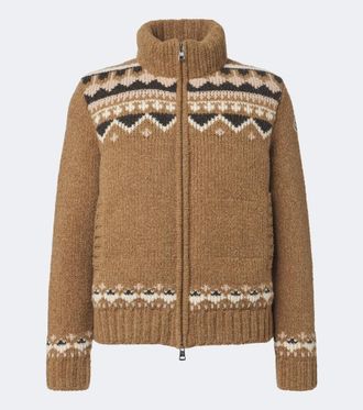 Moncler Giacca in misto lana jacquard