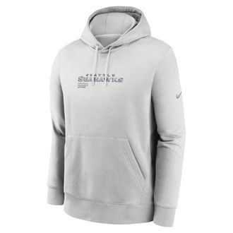 Nike Seattle Seahawks Slot Receiver Club Nike Mens NFL Pullover Hoodie in Grey | 01D10BB78-PF5