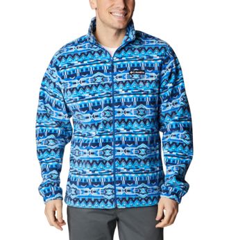 Columbia Mens Steens Mountain Bedruckte Jacke Jacket, Bright Indigo 80s Stripe Print, 4X