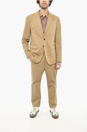 Dsquared2 Abito 2 Bottoni in Cotone Stretch Revers Classico taglia 52