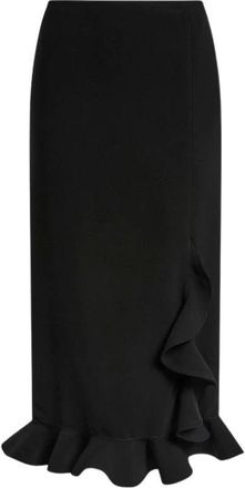 Moschino Rokken, Dames, Zwart, S, Crepe Rok Met Ruches