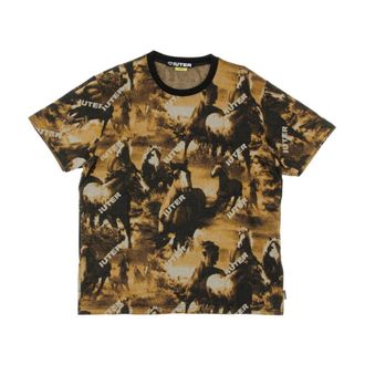 Iuter Wilde Paarden Tee Heren T-Shirt - Heren - T-shirts - Oranje - XL - Tops