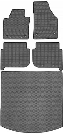OEM Juego De Alfombrillas De Goma Para Coche Y Maletero Para Vw Touran I Minivan (2003-2015)