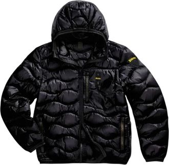 Blauer Wave Puffer Jacket - Heren - Jassen - Zwart - Maat: XL Zijde