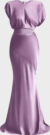 Zhivago Bond Satin Mermaid Gown