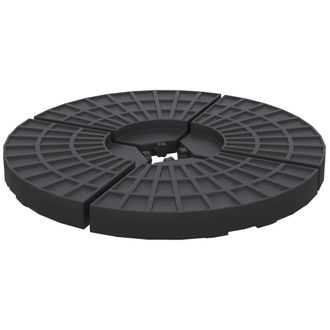 OUTSUNNY Base de sombrilla 48x48x8 cm negro