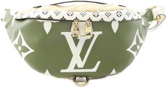 Louis Vuitton Beige Khaki Multi-Color Coated Canvas Leather Fanny Pack (Pre-Owned)