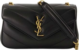 Saint Laurent Black Loulou Mini Crossbody Bag