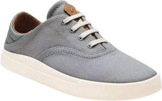 Olukai Womens Kohu Lace Up Sneakers In Mist Grey