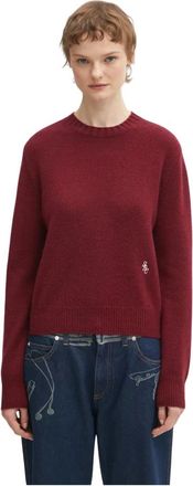 Sporty & Rich Cashmere Sweater - Dames - Cashmere truien - Rood - XS - Wol - Truien & Vesten