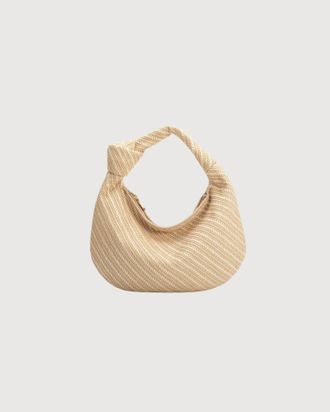 Melie Bianco Womens Brigitte Raffia Hobo Bag In Natural