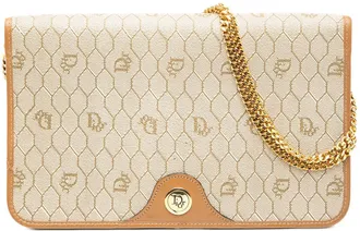 Dior Pre-owned Dior Honeycomb Coated Canvas Chain Shoulder Bag Ladies WG18GDPLUX0TNGM8