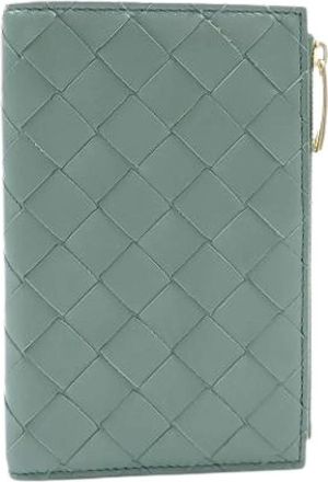 Bottega Veneta Pre-owned Vintage Bi-fold Wallet - Dames - Vintage Accessoires - Groen - ONE Size - Leer - Vintage