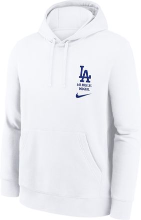 Nike Los Angeles Dodgers Minimal Club Nike Mens MLB Pullover Hoodie in White | NKDK10ALD-RZV
