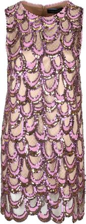 Nora Barth Sequin Dress - Beige/Pink