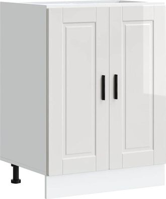 vidaXL Vidaxl - Kitchen Base Cabinet Porto High Gloss White Engineered Wood