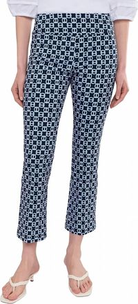 Elliott Lauren Chain Link Pull On Bootcut Pant In Navy