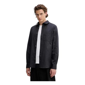 Kenzo Overhemden, Heren, Blauw, L, Katoen, Weave Slim Shirt