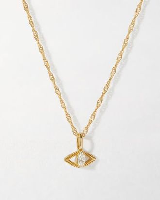 Edge of Ember Evil Eye Diamond Necklace at Nordstrom, Size 18