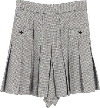 Sandro Sandro Courney Houndstooth Shorts Black Viscose