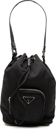 Prada Pre-owned Prada Mini Tessuto Drawstring Bucket Bag TXC88ZH0XAQK32X2