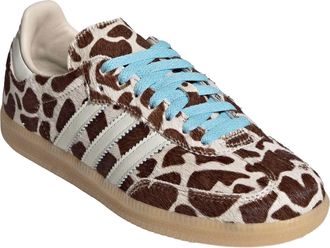 adidas Womens Sneakers Samba Og Ivory-Gum Crystal Linen-Ivory-Gum Leather Upper Trainers Linen/ivory/gum