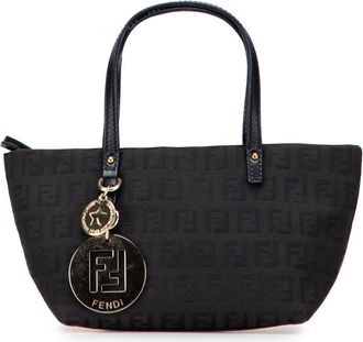 Fendi Pre-owned Fendi Mini Zucchino Canvas Handbag Ladies 2362 8BH213 YNV 099