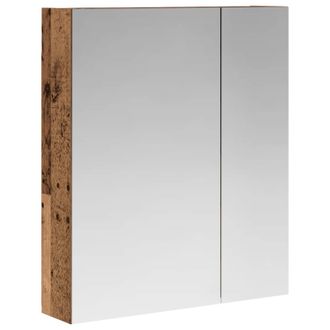 vidaXL Armario Con Espejo De Ba&ntilde;o Madera Vieja 60 X 14,5 X 70 Cm Vidaxl
