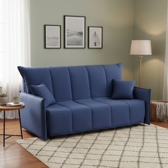 Talamo Italia Sofa Cama Alissa, Sof&aacute; De 2 Plazas, 100% Made In Italy, Sof&aacute; De Sal&oacute;n Con Apertura Trolley Con Apertura Trolley, En Tela Acolchada, Con Reposabrazos E