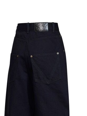 Bottega Veneta Curved Leg Cotton Denim Jeans - Blue