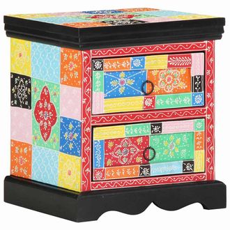 Berkfield Home Bedside Cabinet 2 pcs Multicolour 40x35x45 cm Engineered Wood | Size: 40 x 35 x 45 cm