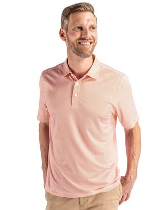 Cutter & Buck Pike Eco Symmetry Print Stretch Recycled Mens Polo