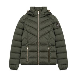 Yes-Zee Gewatteerde Jas - Dames - Winterjassen - Groen - M - Polyester - Jassen