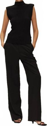 Elodie Eden Straight Leg Pants In Black