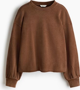 H&M Sweatshirt im Washed-Look - Beige