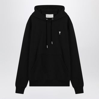 Ami Black Ami De Coeur Hooded Sweatshirt