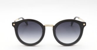 Escada Ladies Black Round Sunglasses SESA55F