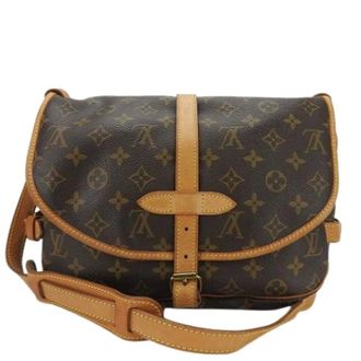 Louis Vuitton Pre-owned Cross Body Bags, female, Brown, Size: ONE SIZE Pre-owned Canvas Cross Body Bag