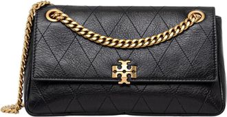 Tory Burch Tassen, Dames, Zwart, ONE Size, Leer, Charlie Small Schoudertas