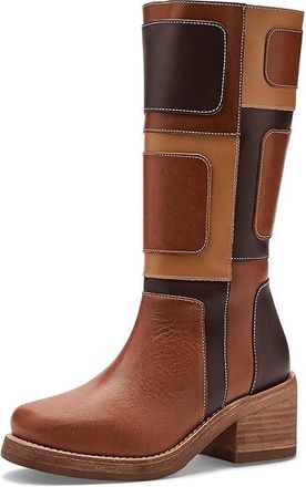 Dingo Patches Womens Boots Tan : 6.5 B - Medium, Leather