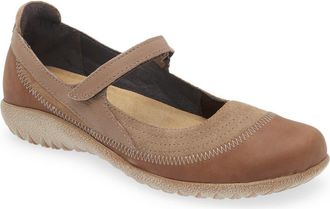 Naot Kire Mary Jane Flat in Bark/Almond/Stone at Nordstrom, Size 10Us