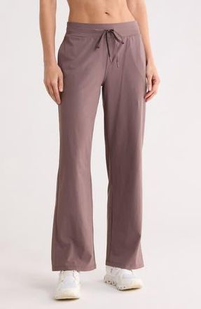 Zella On The Move Mid Rise Straight Leg Pants in Grey Plum at Nordstrom Rack, Size X-Small