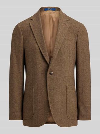 Polo Ralph Lauren Regular Fit Anzugsakko mit Woll-Anteil in Mittelbraun Mel, Gr&ouml;&szlig;e 40